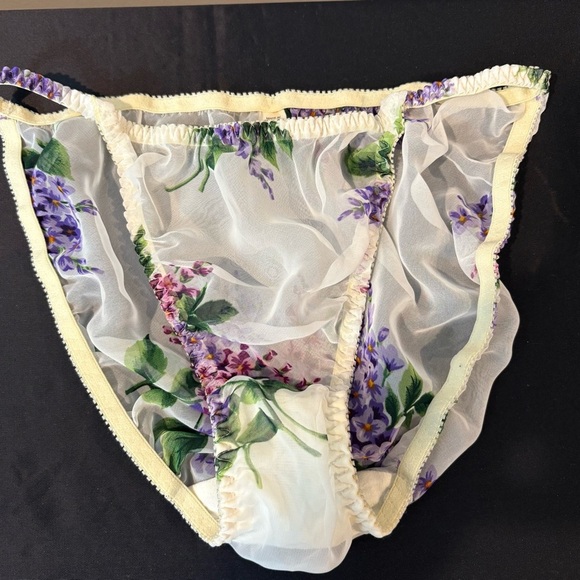 Victoria’s Secret Purple Floral Sheer Babydoll with Matching Panties Sz M - Picture 7 of 11